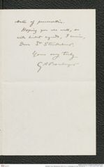 Nachlass Franz Steindachner, Brief von G. A. Boulenger an Franz Steindachner (11.11.1910), Inv.Nr. 49.07, Seite 3